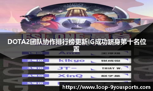 DOTA2团队协作排行榜更新IG成功跻身第十名位置